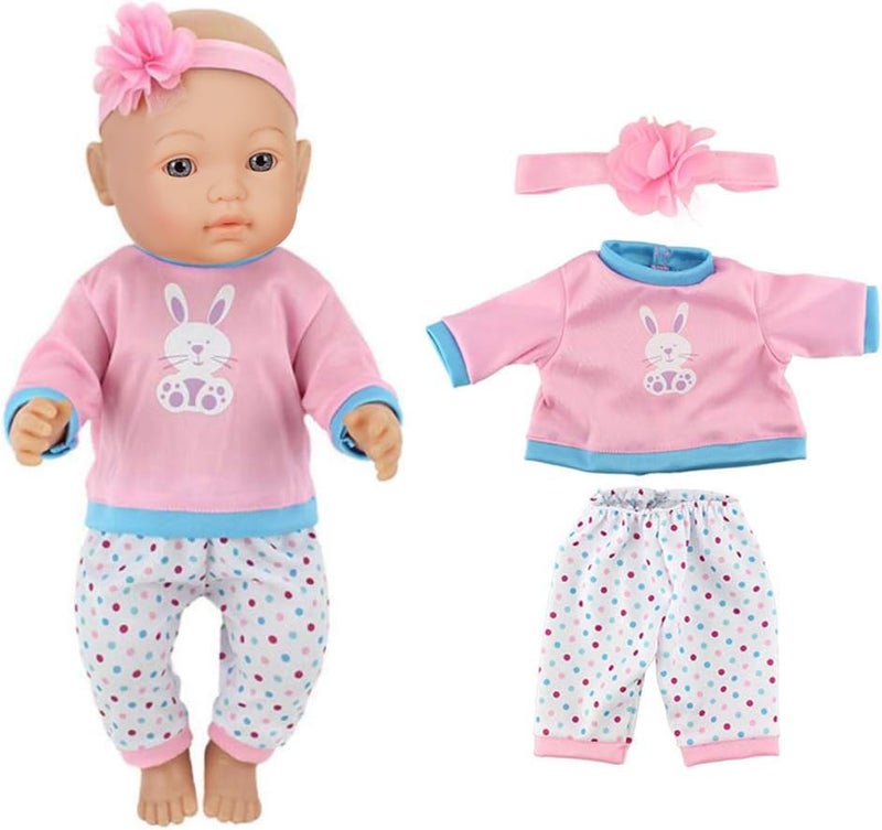 ebuddy 4 Sets Baby Doll Clothes - Fashion Outfits Fit for 14-16 inch, 17 inch New Born Baby,15 inch 18 inch Dolls - Image 4